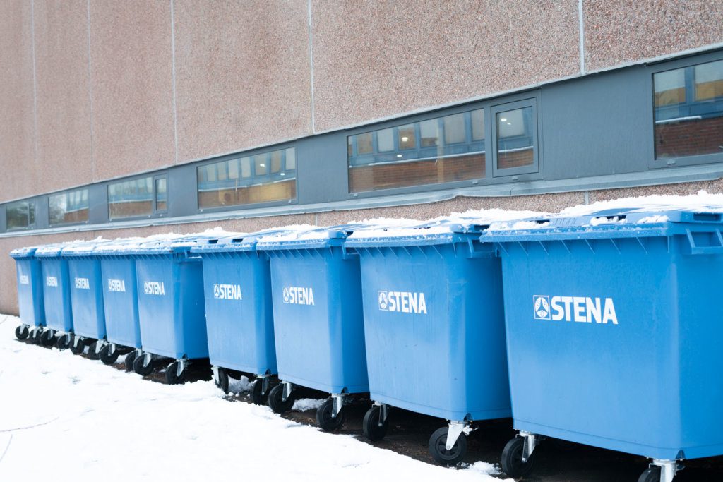 Recycling containers provided by Stena Recycling