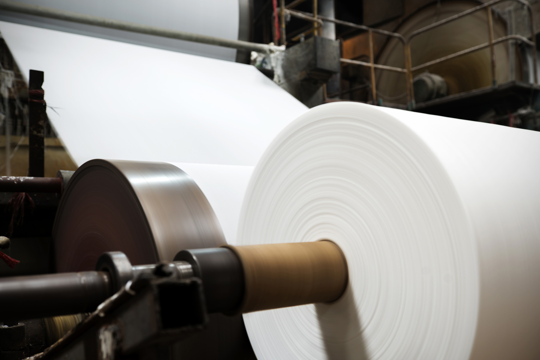A roll of industrial paper